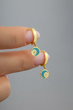 Evil Eye Gold Earrings