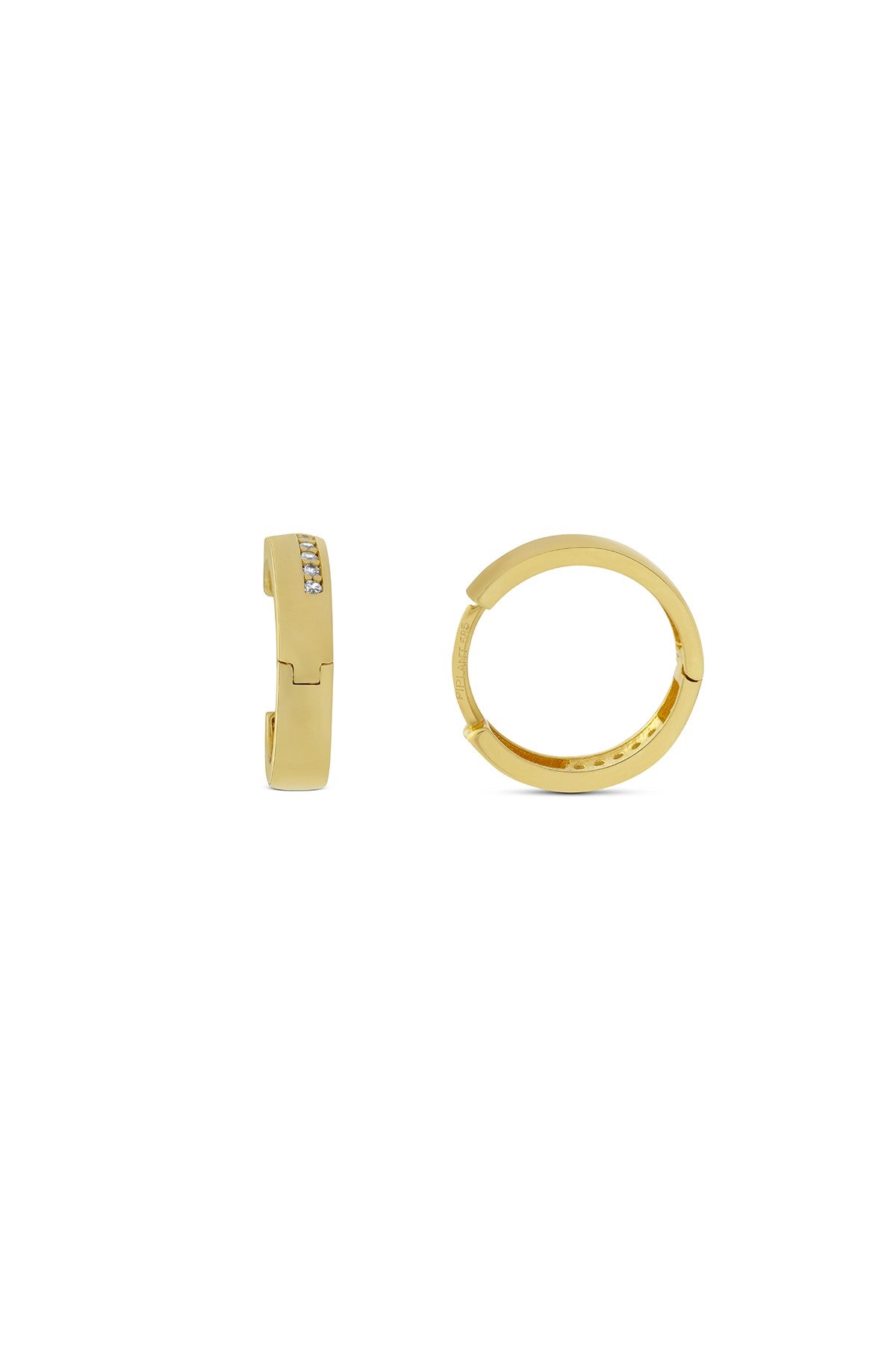 Stone-Set Gold Earrings Main image