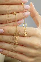 Drop Snake Gold Earrings