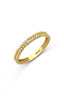 Row Stone-Set Gold Ring