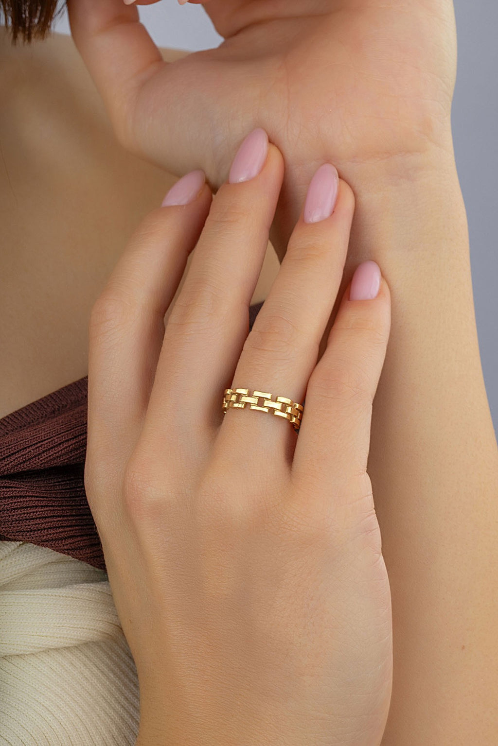 Chain Link Gold Ring