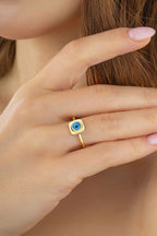 Blue Eye Gold Ring