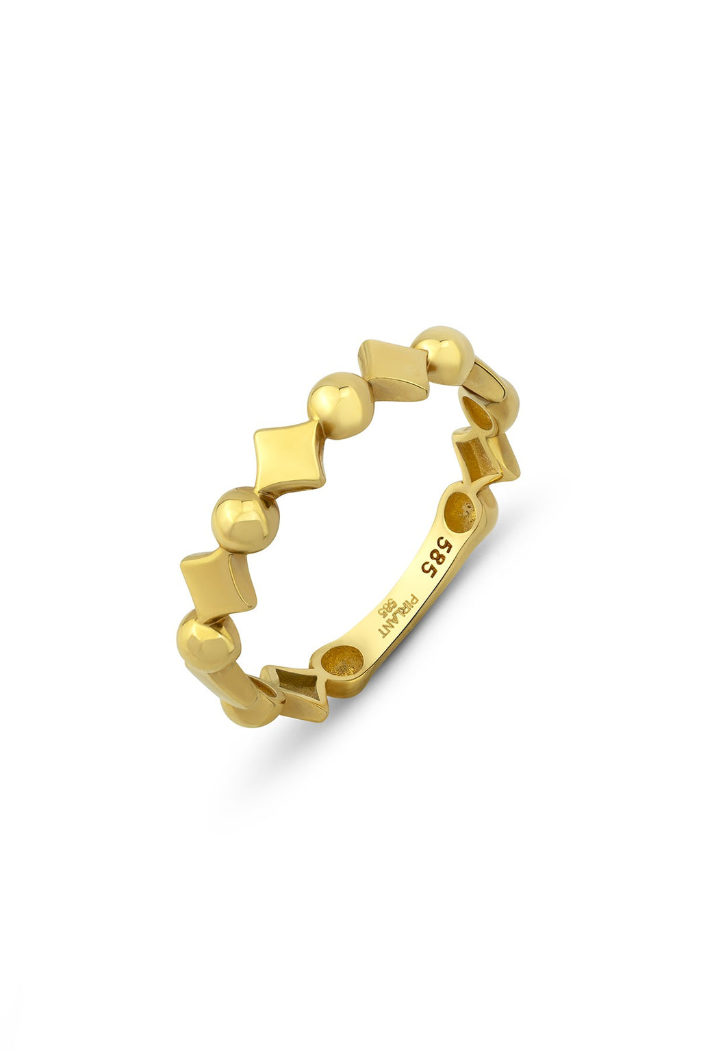 Rectangular Row Gold Ring