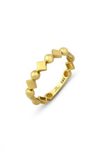 Rectangular Row Gold Ring