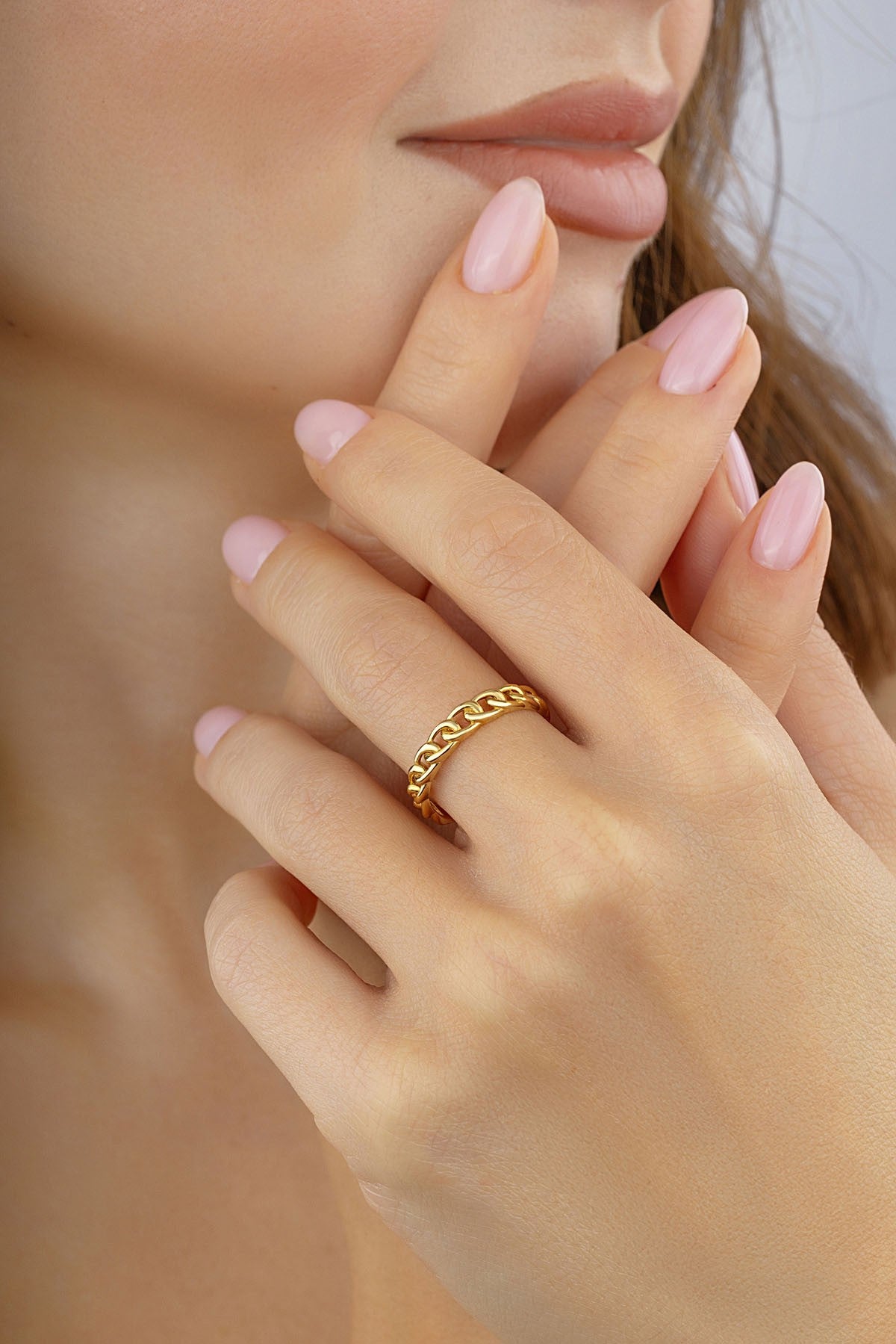 14K Chain Gold Ring