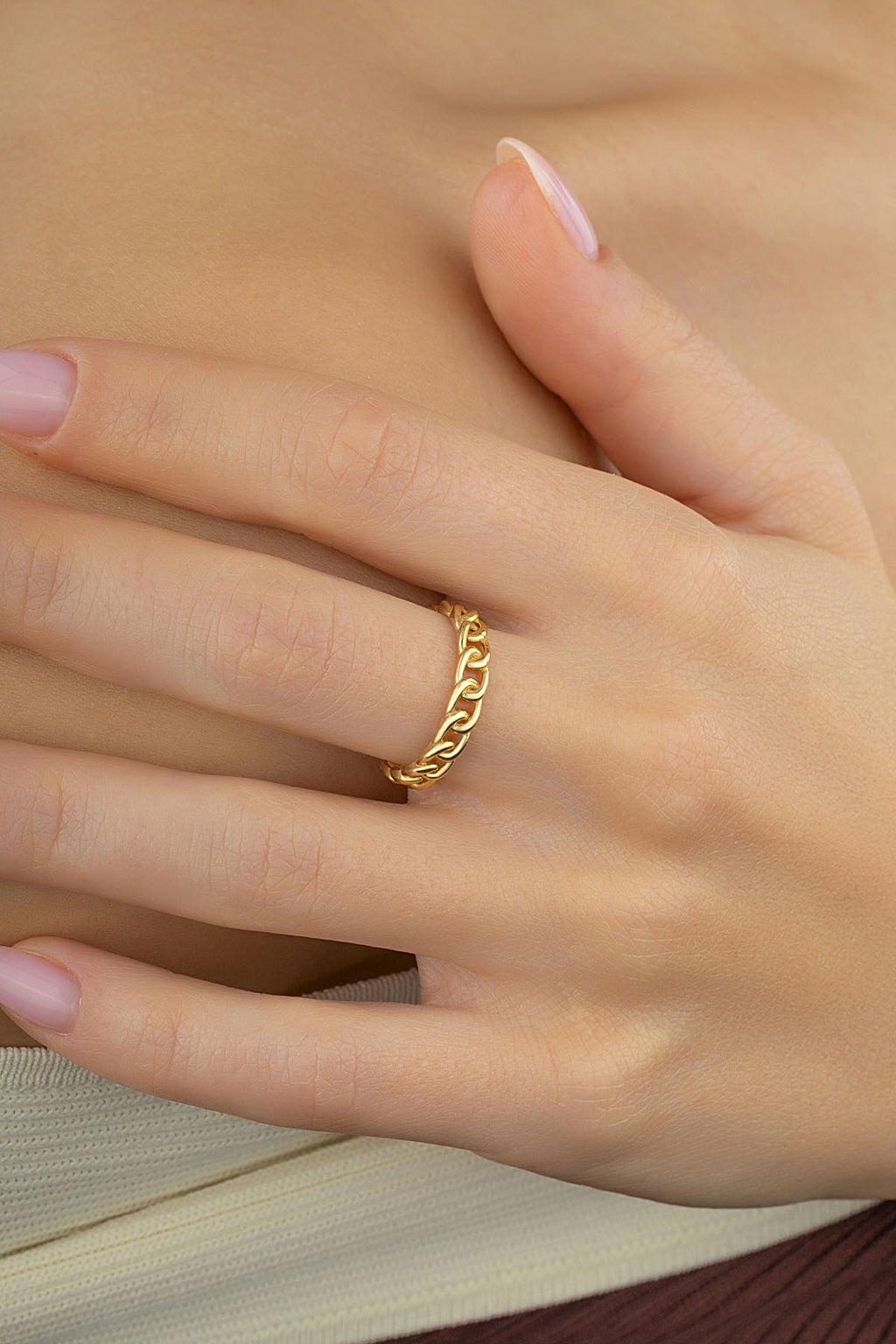 14K Chain Gold Ring