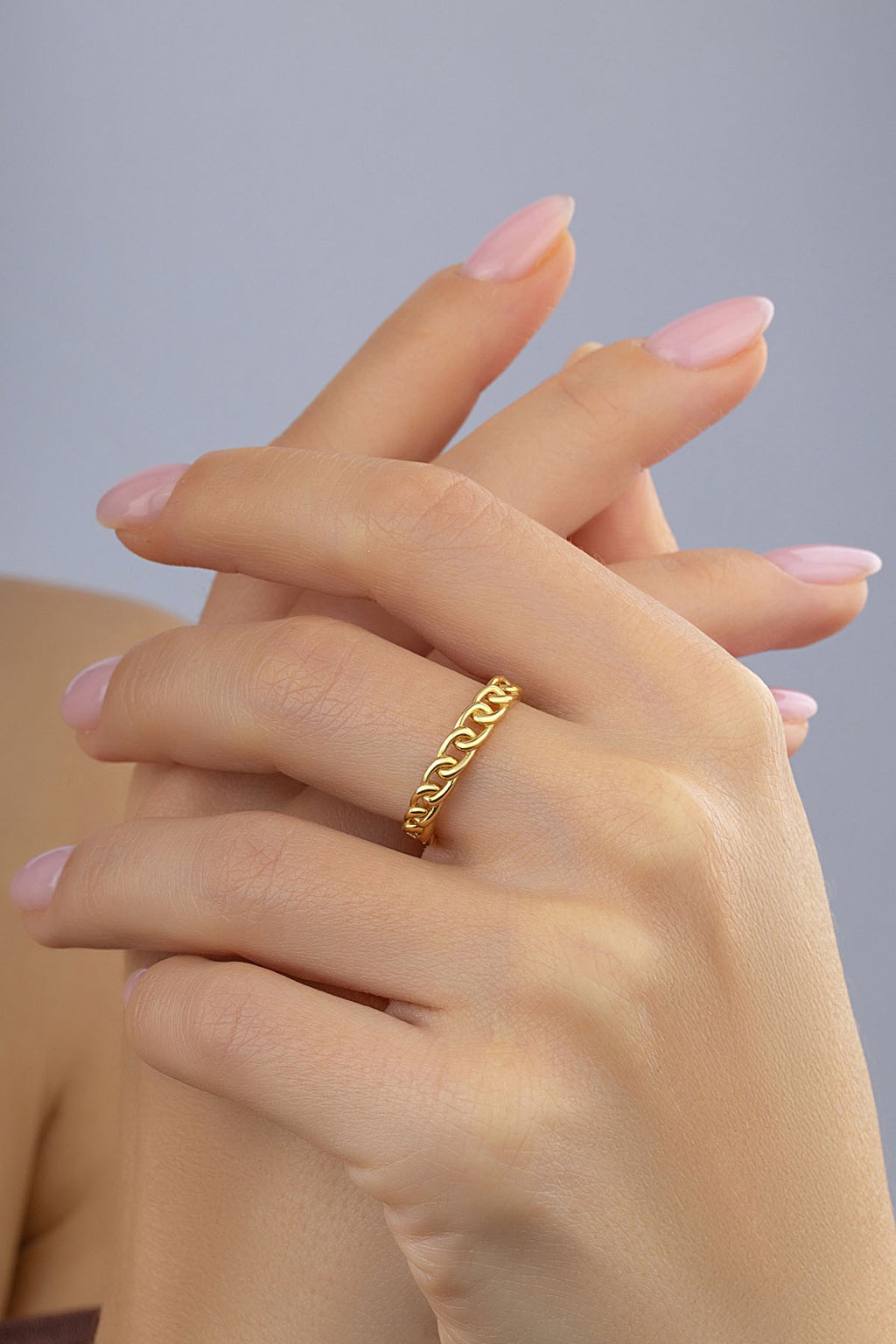 14K Chain Gold Ring