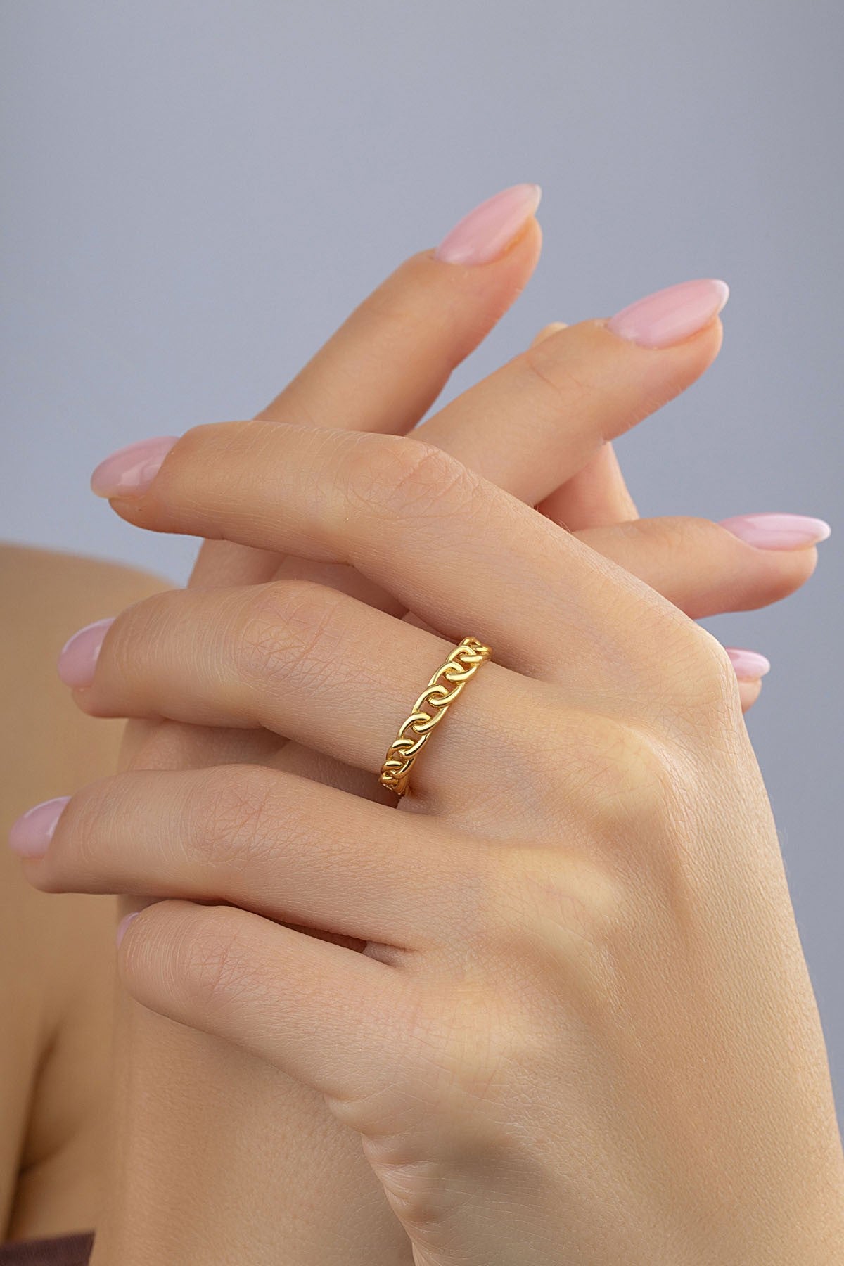 14K Chain Gold Ring