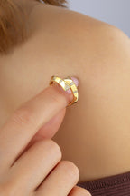 14K Stone-Set Twin Gold Ring