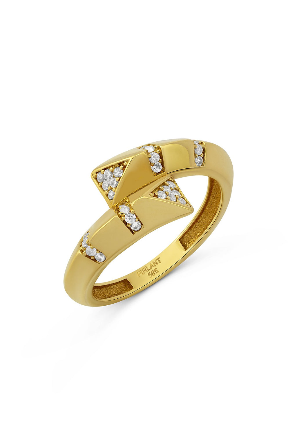 14K Stone-Set Twin Gold Ring