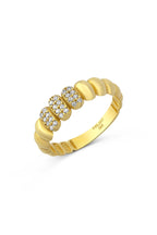 Stone-Set Orbit Gold Ring