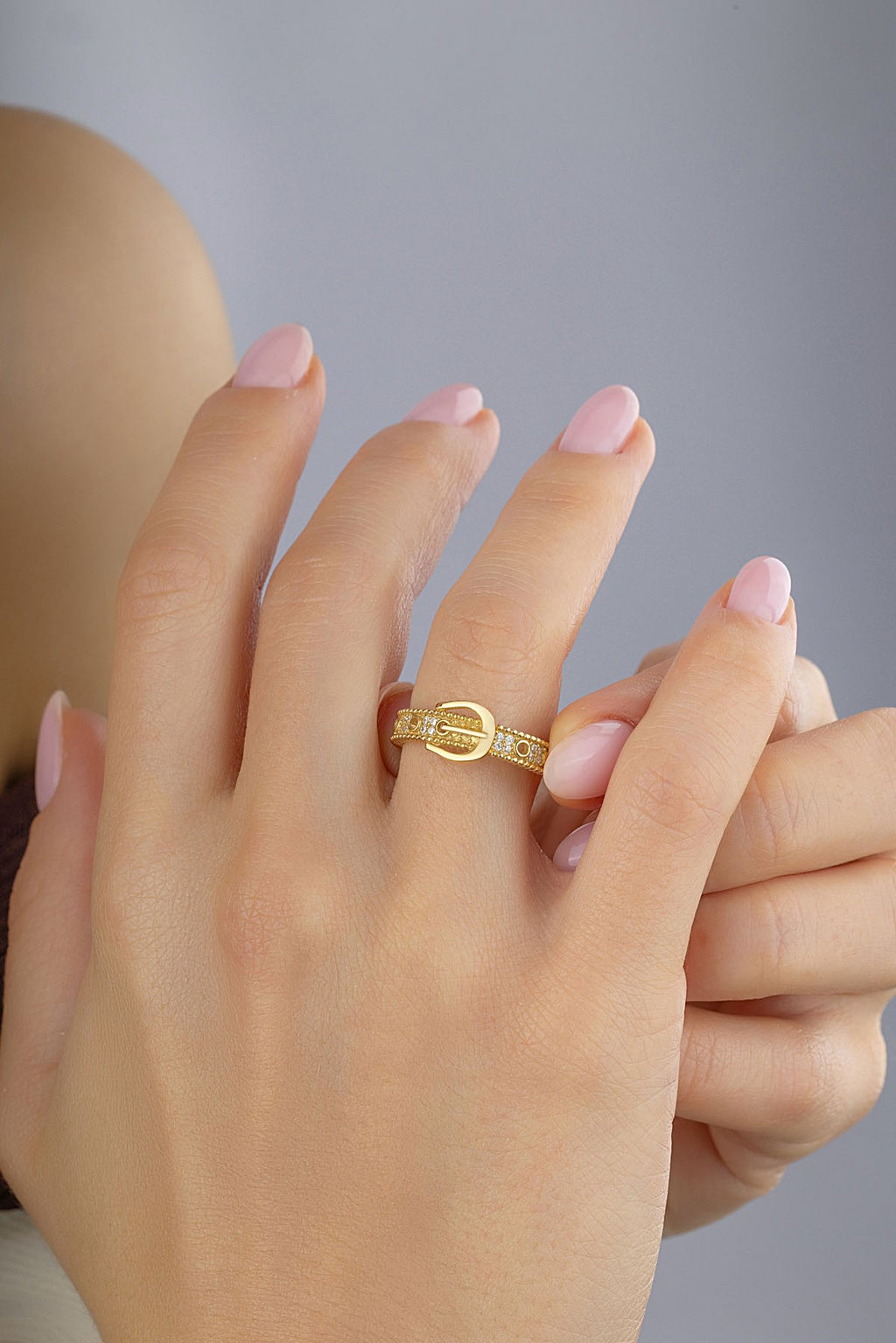 14K Link Gold Ring