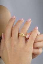 14K Link Gold Ring