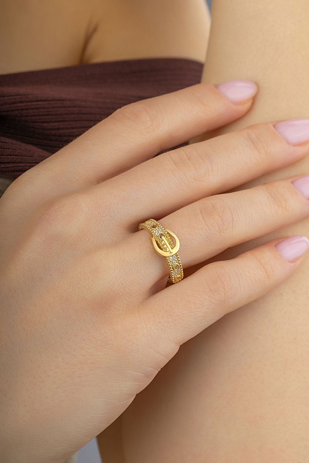14K Link Gold Ring