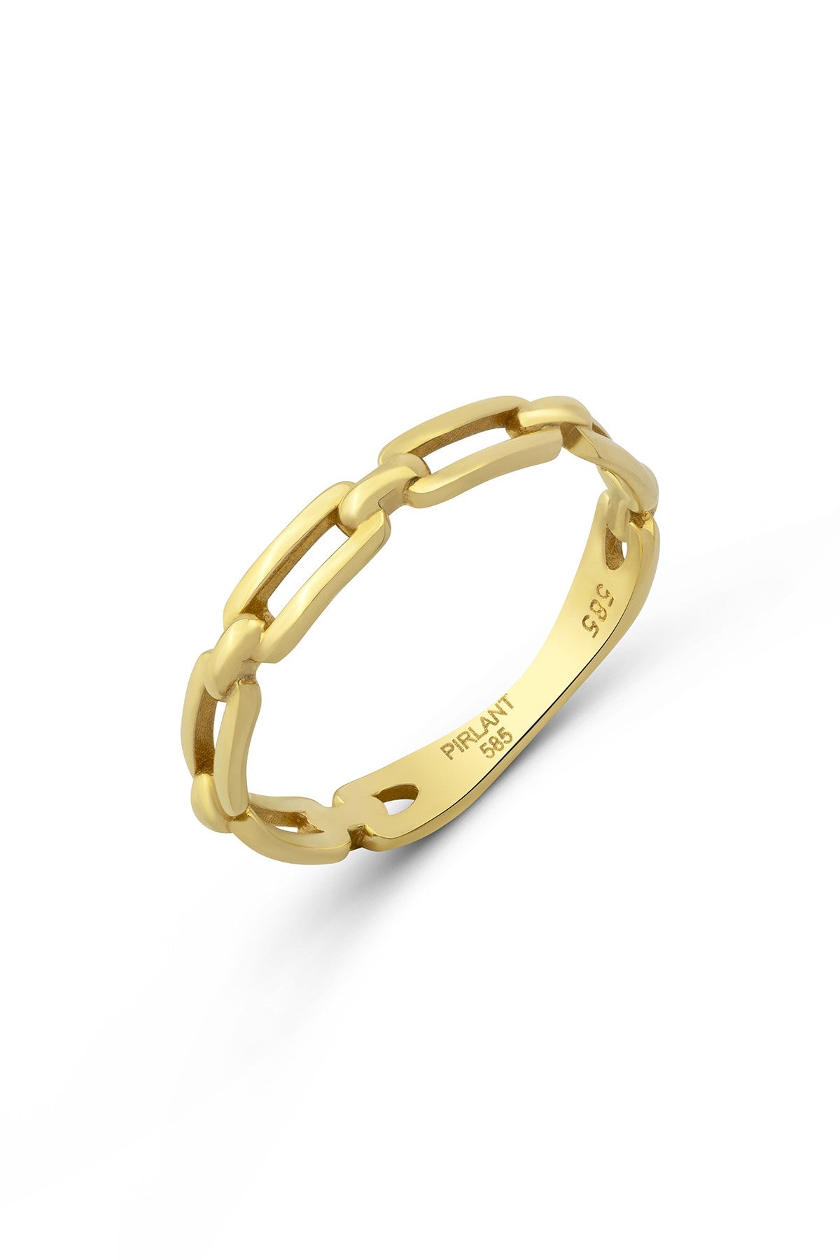 Rectangular Link Gold Ring Main image