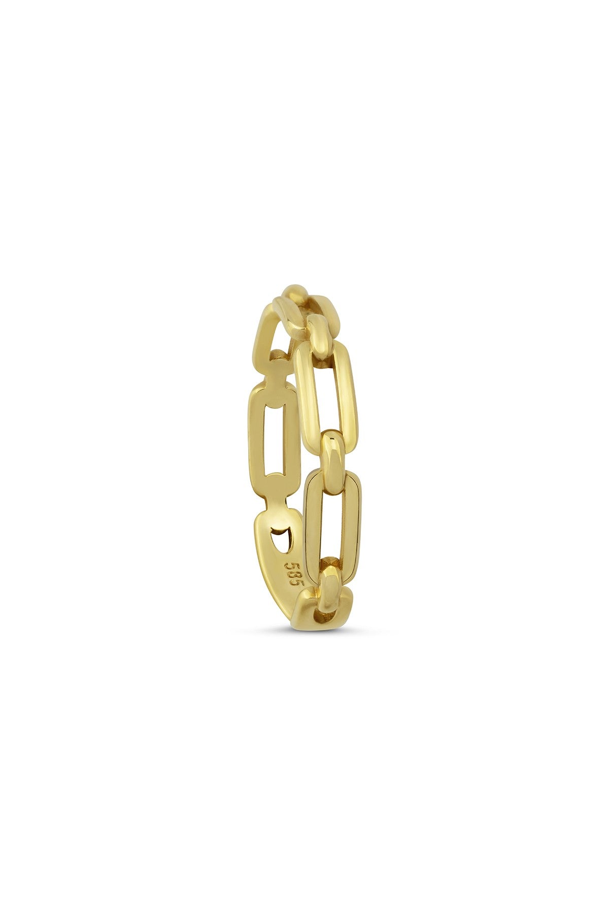 Rectangular Link Gold Ring Secondary image