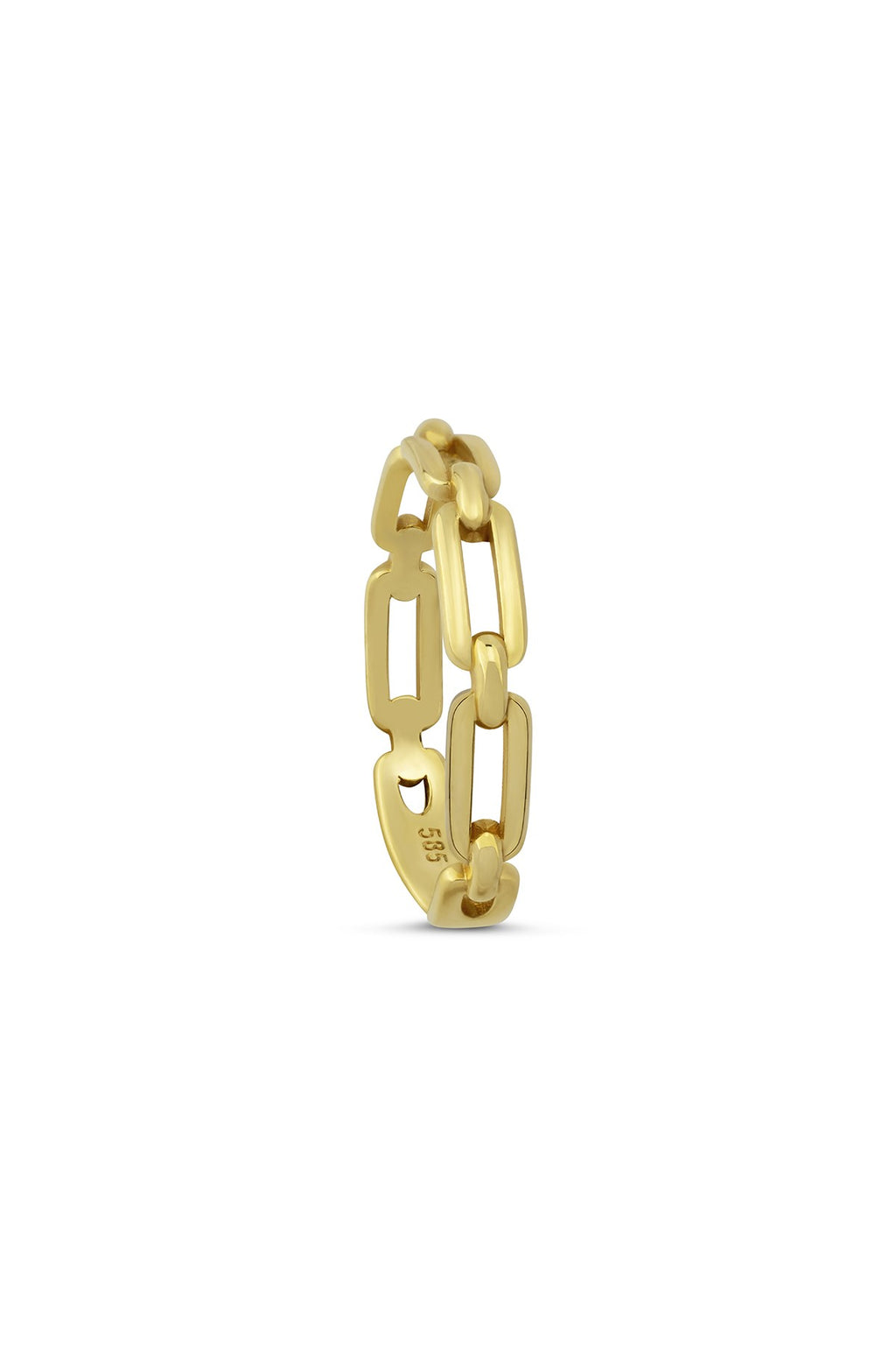 Rectangular Link Gold Ring
