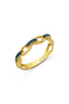 Blue Link Gold Ring