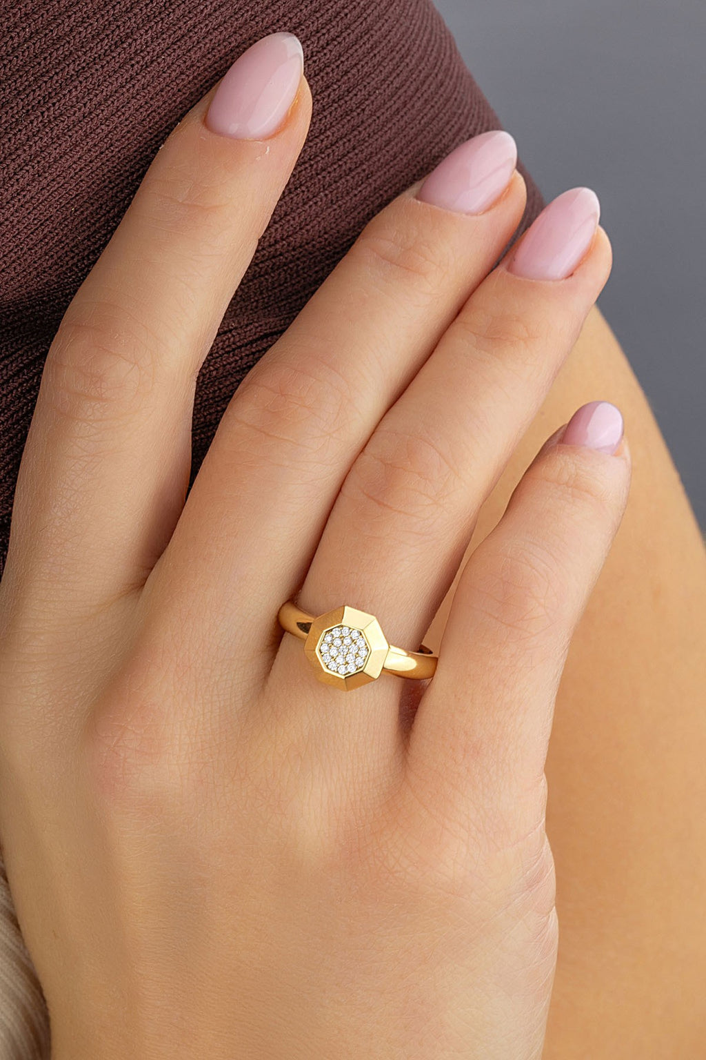SeDaughtergen Stone-Set Gold Ring