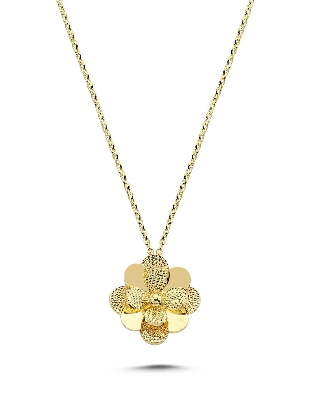 Italian Design Floral Gold Necklace