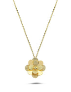 Italian Design Floral Gold Necklace