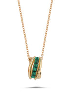 Malachite Stone-Set Gold Necklace