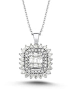 0.58 Carat Diamond Baguette Necklace