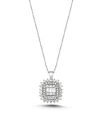 0.58 Carat Diamond Baguette Necklace