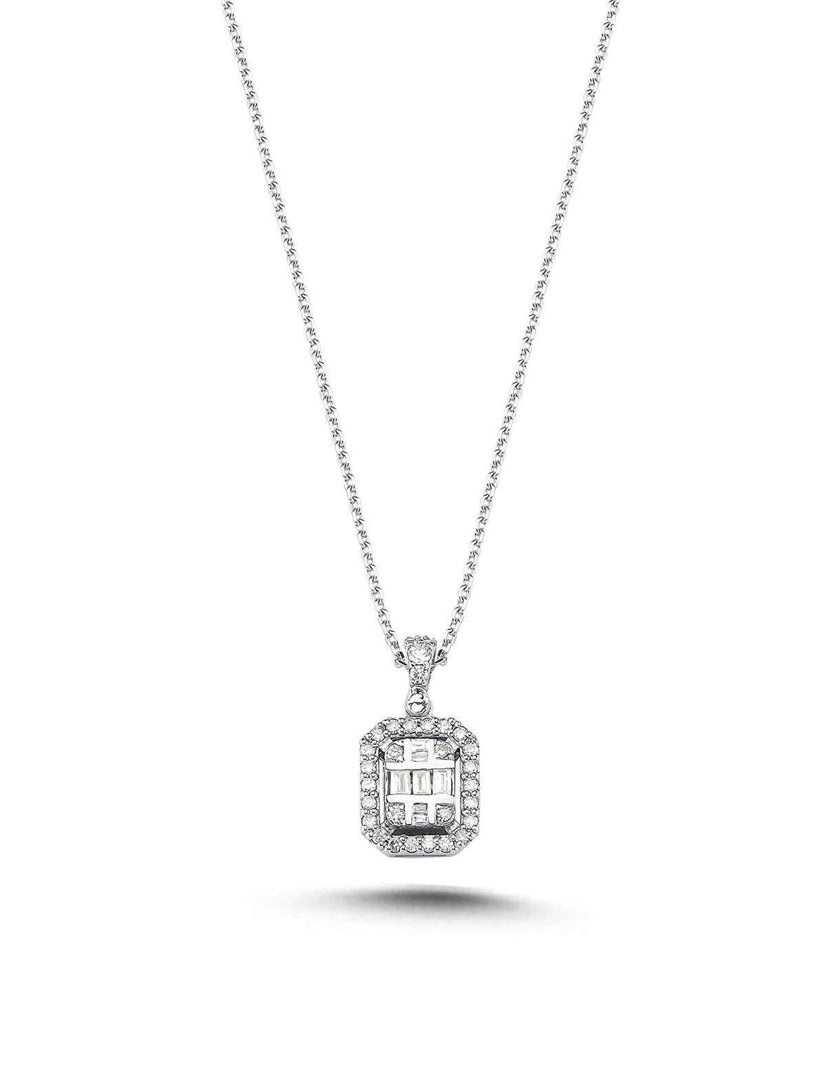 0.34 Carat Diamond Baguette Necklace Main image