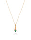 14K Emerald Stone-Set Gold Necklace