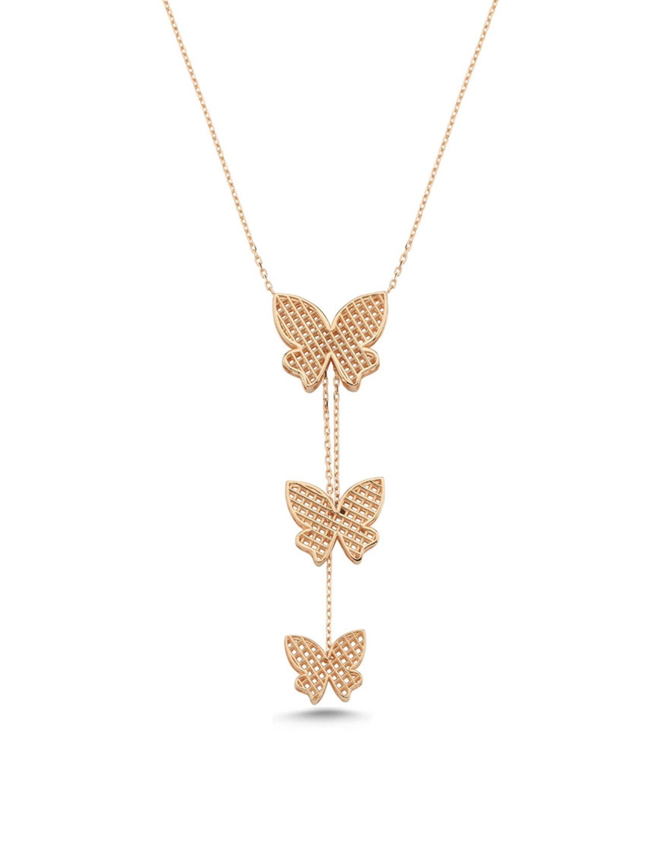 14K Butterfly Motif Gold Necklace
