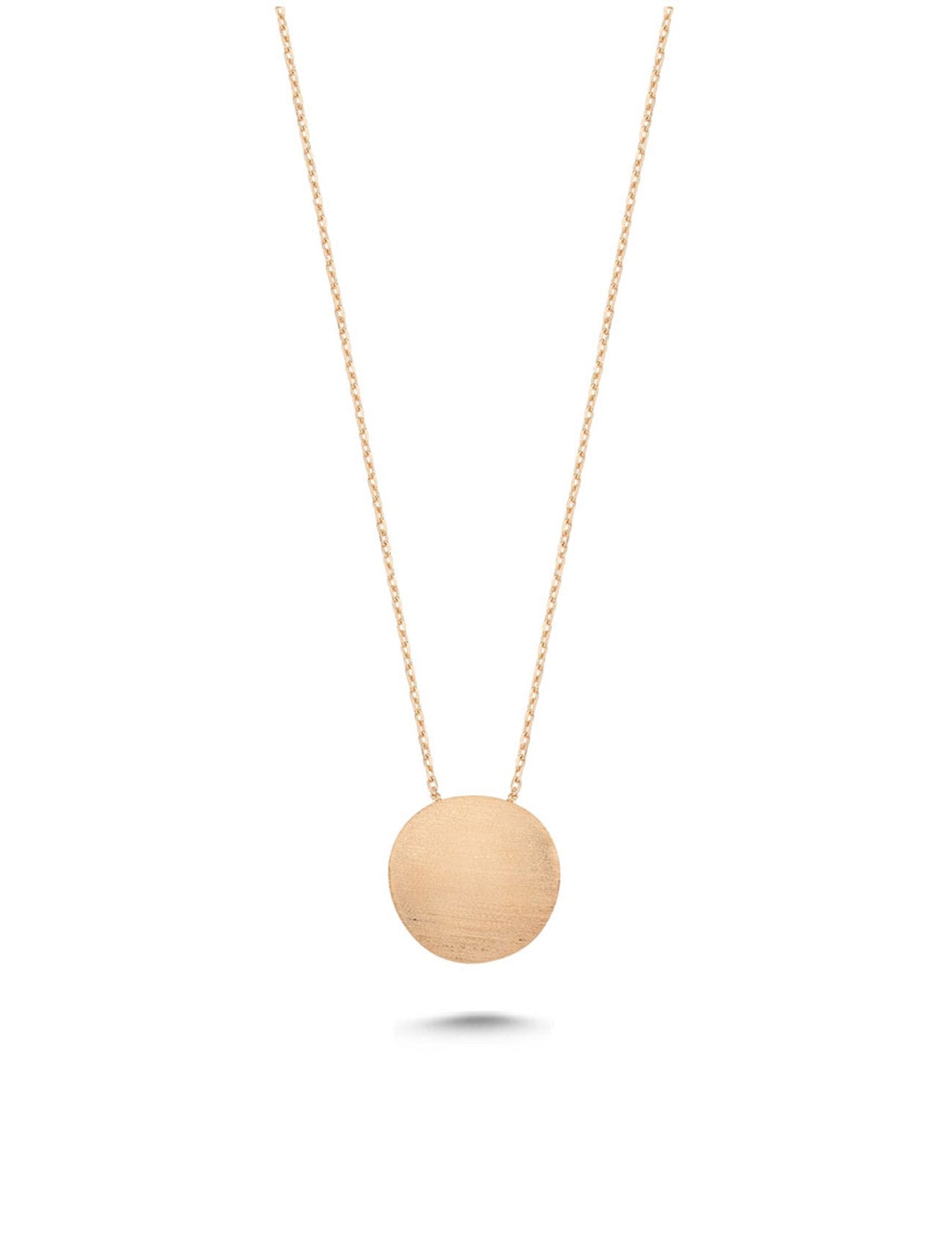 14K Plain Round Gold Necklace