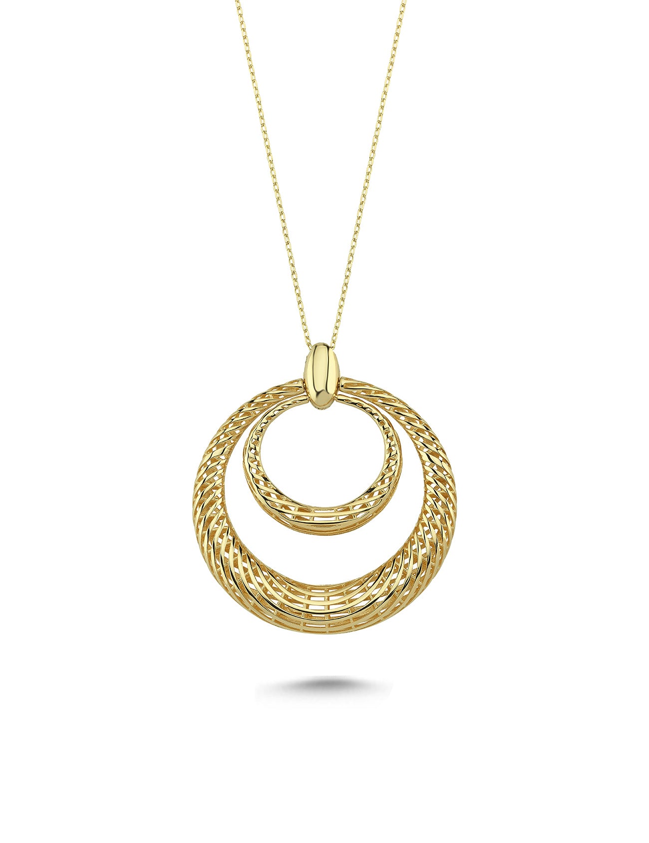 14K Hoop Gold Necklace