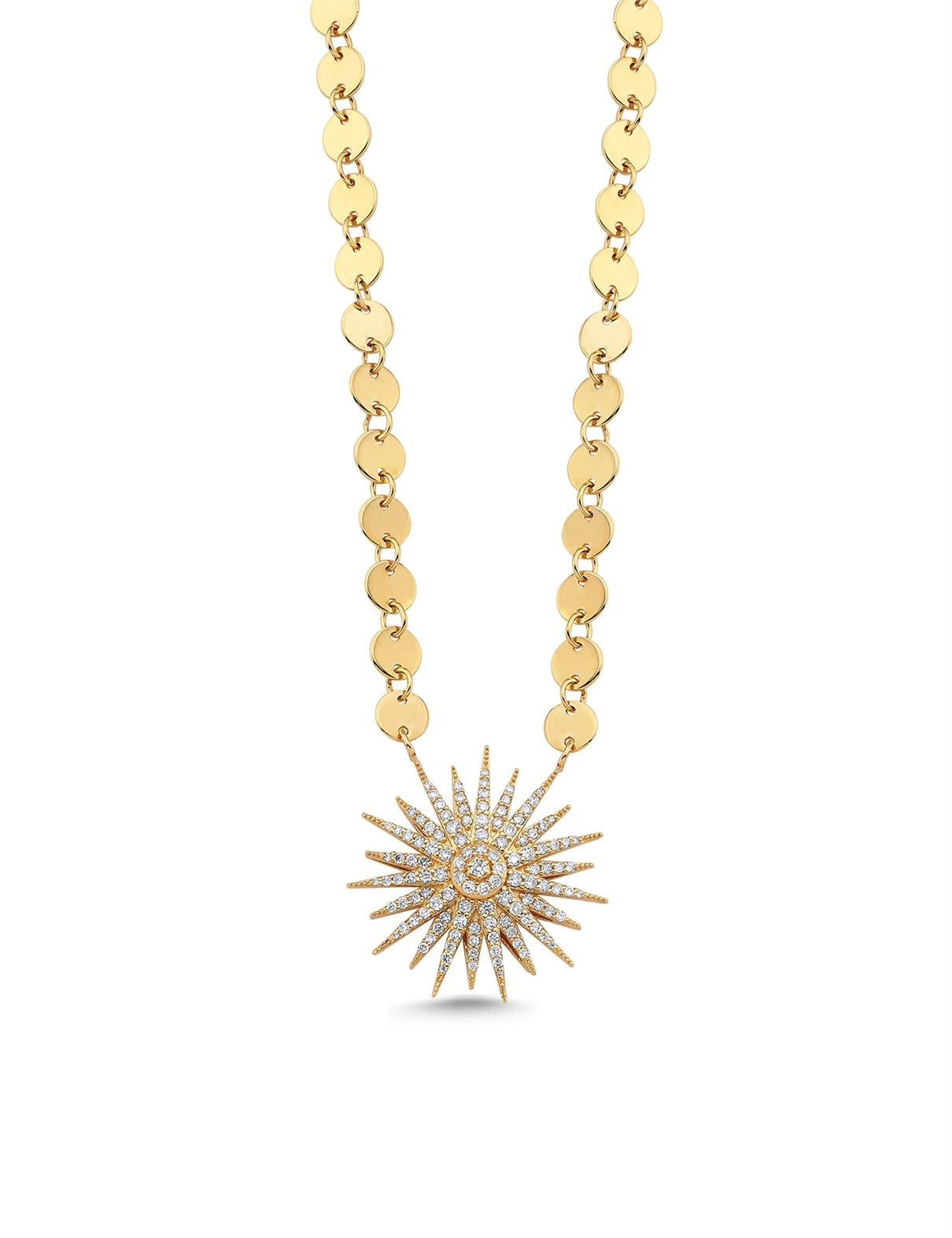 0.55 Carat Sun Motif Diamond Necklace Main image