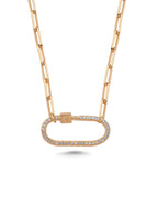 0.17 Carat Diamond Hoop Necklace