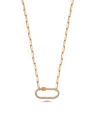 0.17 Carat Diamond Hoop Necklace