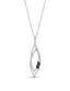 0.87 Carat Diamond Sapphire Necklace