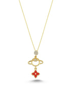 14K Stone-Set Gold Necklace