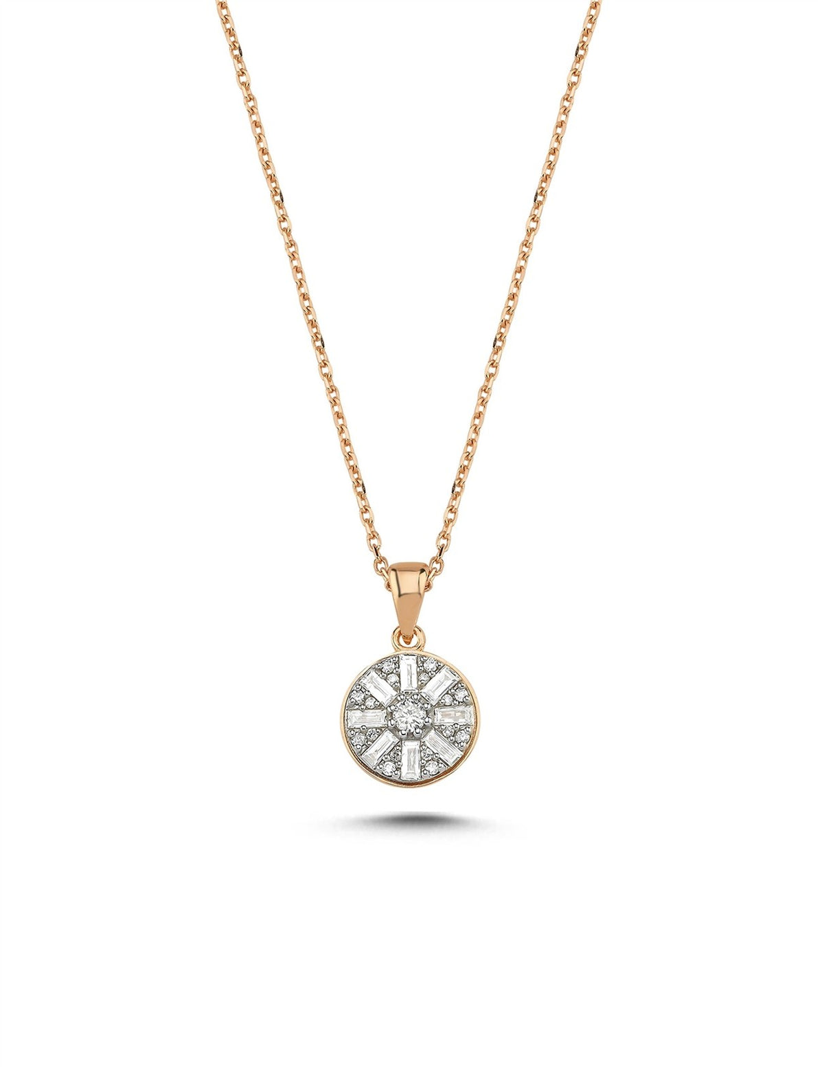 0.31 Carat Diamond Baguette Necklace