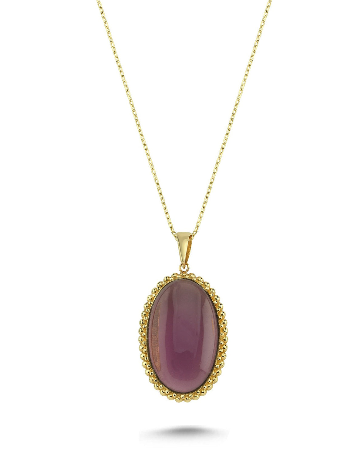 14K Stone-Set Gold Necklace