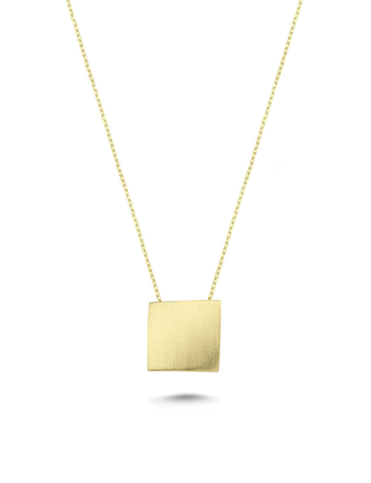 14K Plain Square Gold Necklace Main image