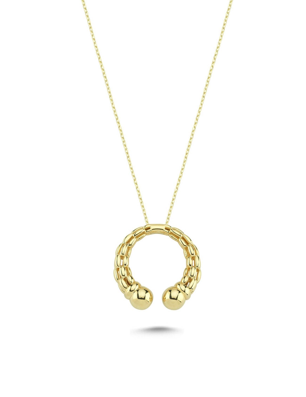 14K Patterned Gold Necklace Main image