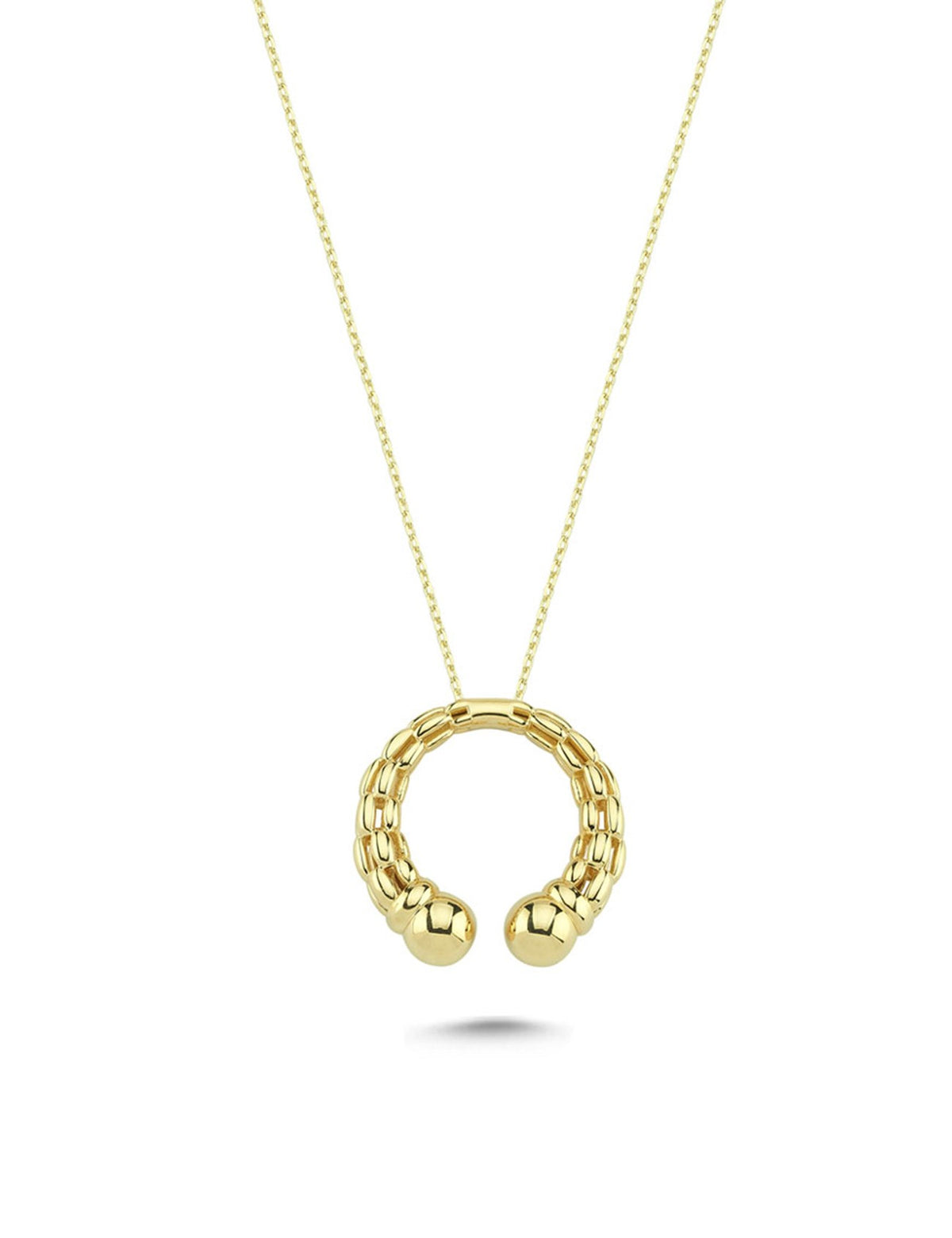 14K Patterned Gold Necklace
