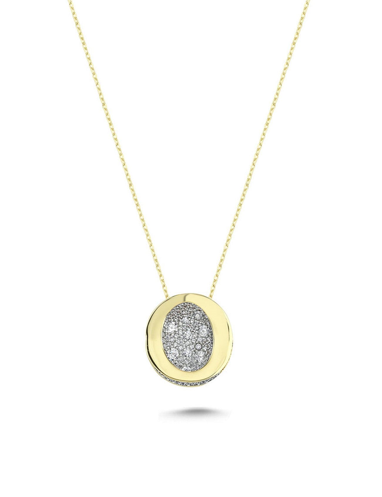 14K Stone-Set Yellow Gold Necklace