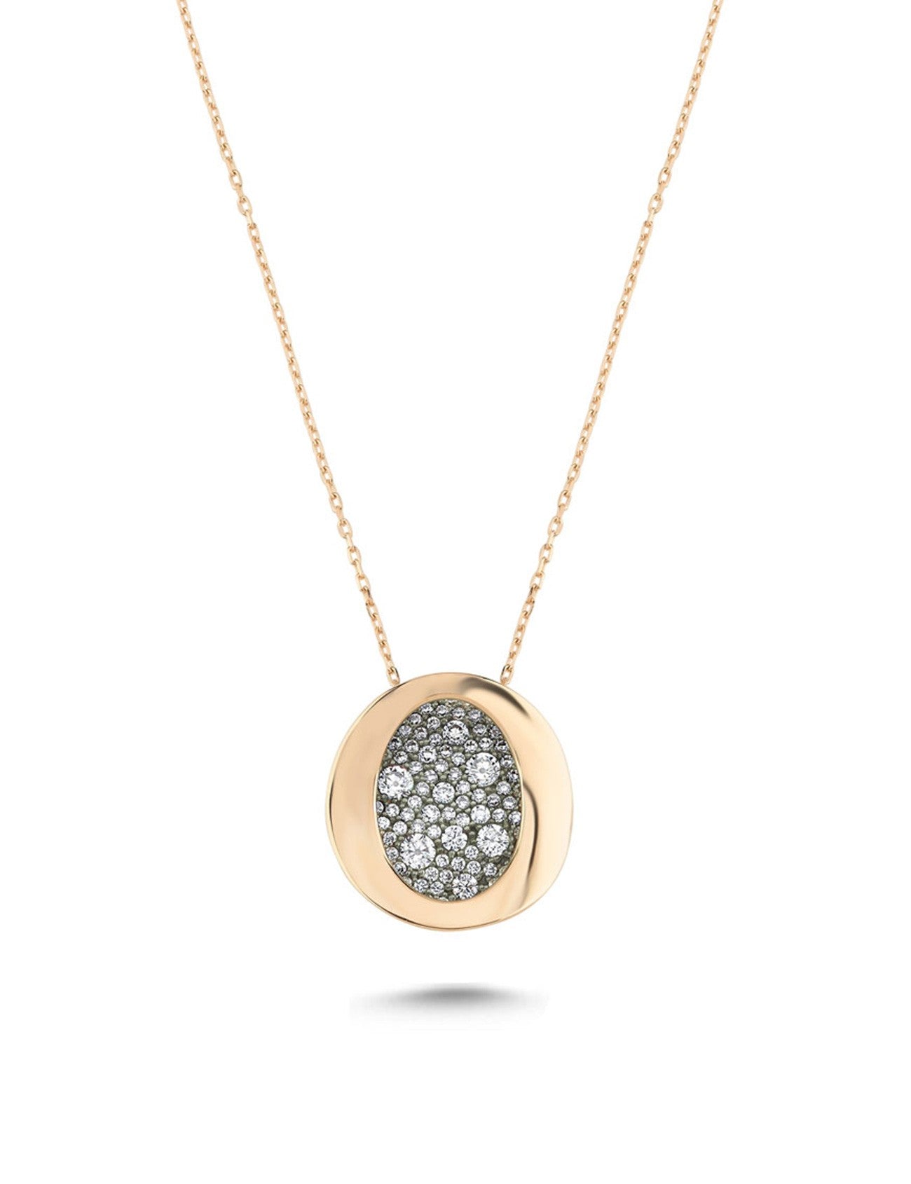 14K Stone-Set Rose Gold Necklace