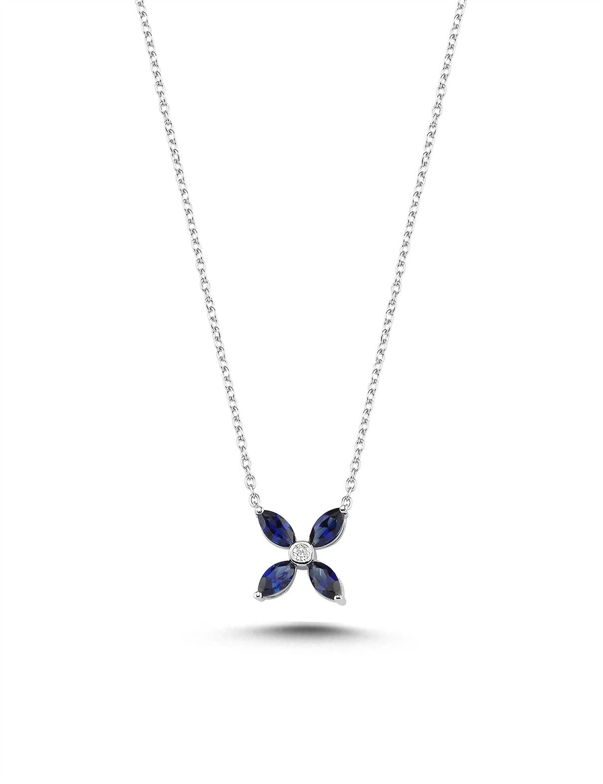 0.71 Carat Diamond Sapphire Necklace Main image