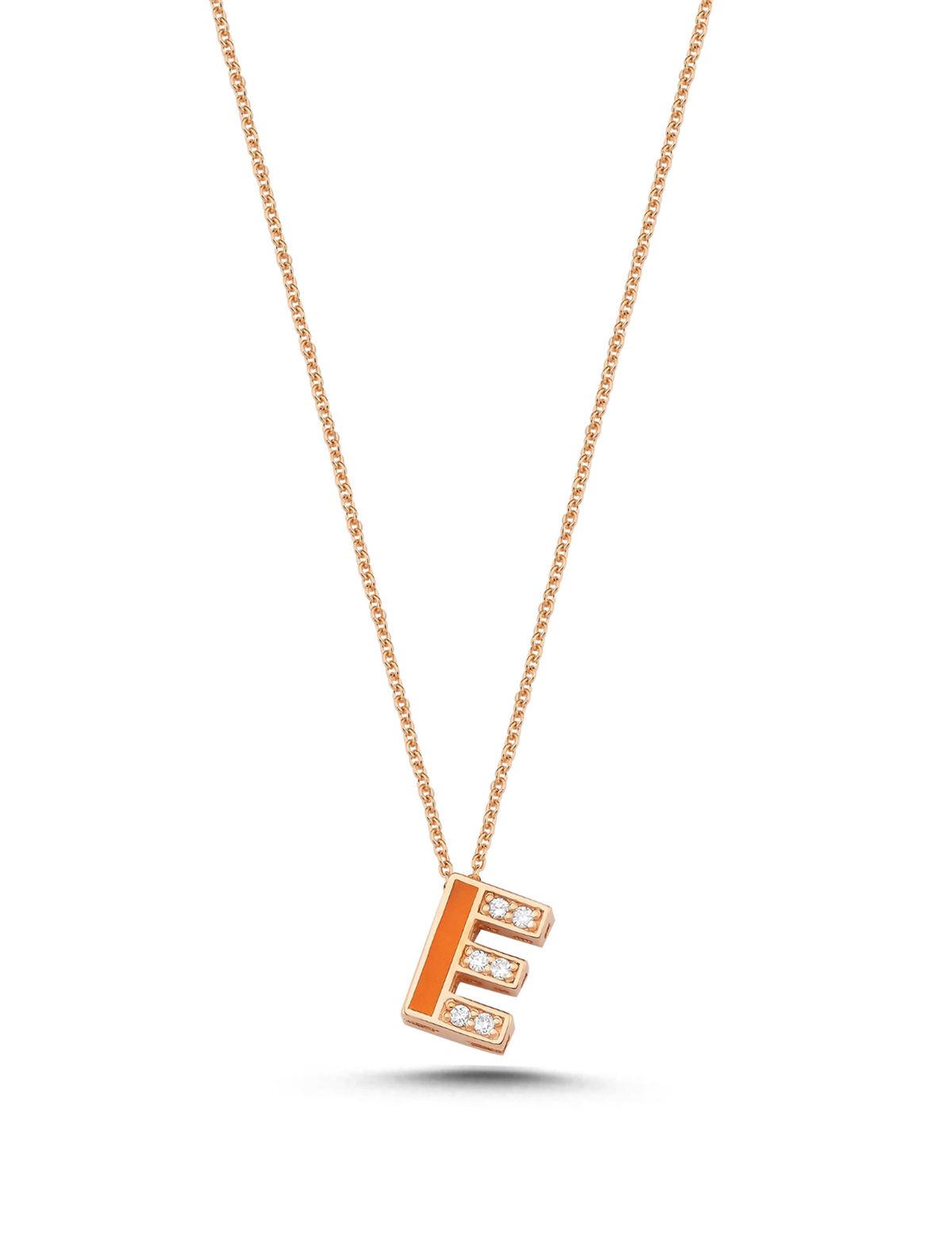 0.03 Carat Diamond E Letter Necklace Main image