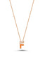 0.02 Carat Diamond F Letter Necklace