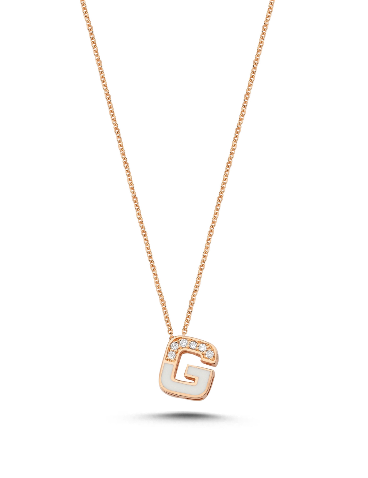 0.03 Carat Diamond G Letter Necklace Main image