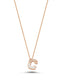 0.03 Carat Diamond C Letter Necklace